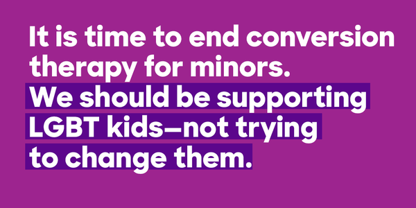 HillaryClinton's tweet photo. LGBT kids don’t need to be “cured,” they need to be loved and supported. https://t.co/GixB3AJrUV