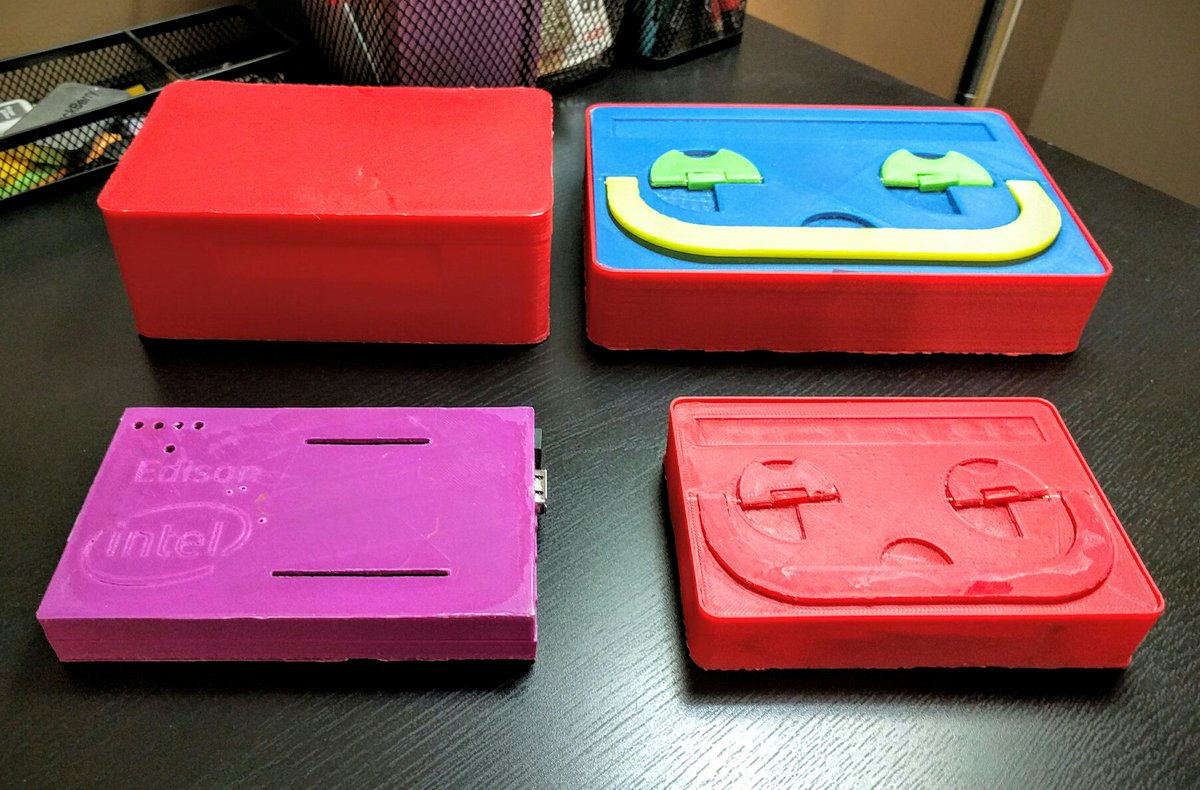 PolyglotProgram's tweet image. Printing cases for or latest batch of components.