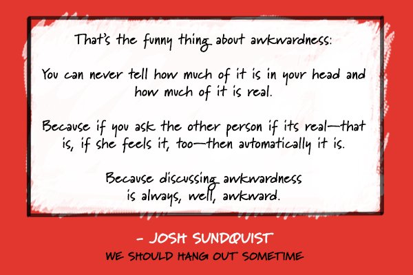 theNOVL's tweet photo. Get in on the hilarity of awkwardness in dating with WE SHOULD HANG OUT SOMETIME, available now in paperback! #WSHOS https://t.co/jyYsE0Cvym