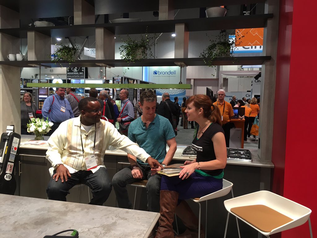 The <a href="/FormicaGroup/">Formica Group</a> booth is full of laugher with <a href="/JamesYoungII/">I Hate My Kitchen</a>!