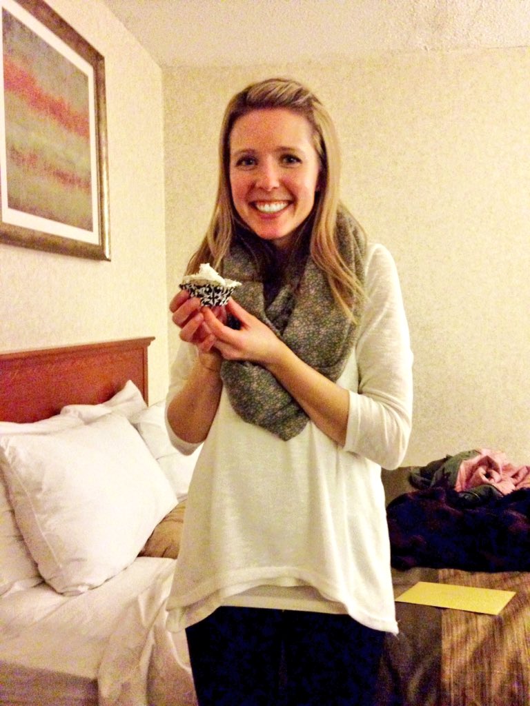 Birthdays mean cupcakes! 💜 Next game at 8:00pm vs Team Harrison!