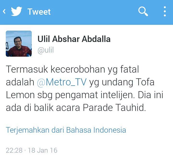 malakmalakmal's tweet photo. Sudahkah JIL mengekspresikan kebenciannya pd Tauhid di pagi ini? https://t.co/nZVhGsjWY3