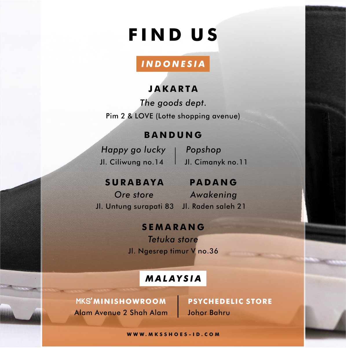 MKS official retailer <a href="/theGOODSdept/">THE GOODS DEPT•</a> <a href="/HGLhouse/">Happy Go Lucky House</a> <a href="/popshopBDG/">Pop Shop</a> <a href="/orepremiumstore/">OTHER RAG ENTERPRISE</a> @awakeningPDG and tetuka store