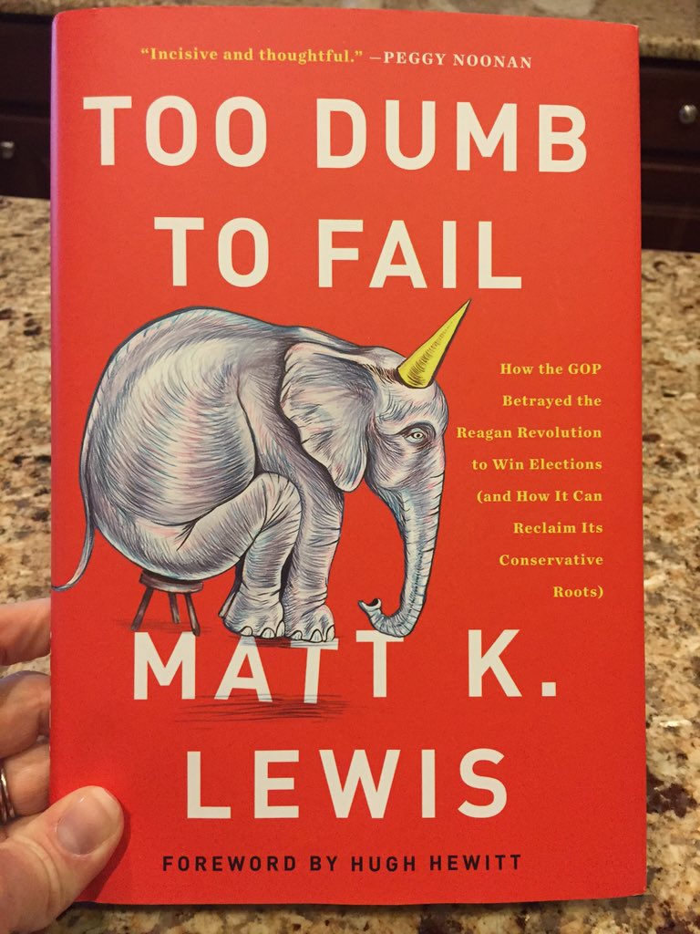 KristiSpeights's tweet photo. @mattklewis is an evil genius, and his book is a tough-love letter to the GOP. Go buy your own copy! #EditorPride https://t.co/5T0uQOGsr5