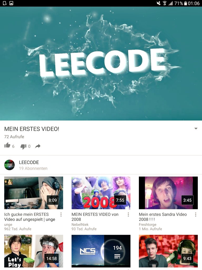 TheRealLEECODE's tweet image. Mein Erstes Video!