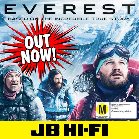 Never let go. Conquer EVEREST on DVD, Blu-ray &amp; 3D Blu-ray now <a href="/JBHiFiNZ/">JB Hi-Fi NZ</a>

bit.ly/1JgDTPZ