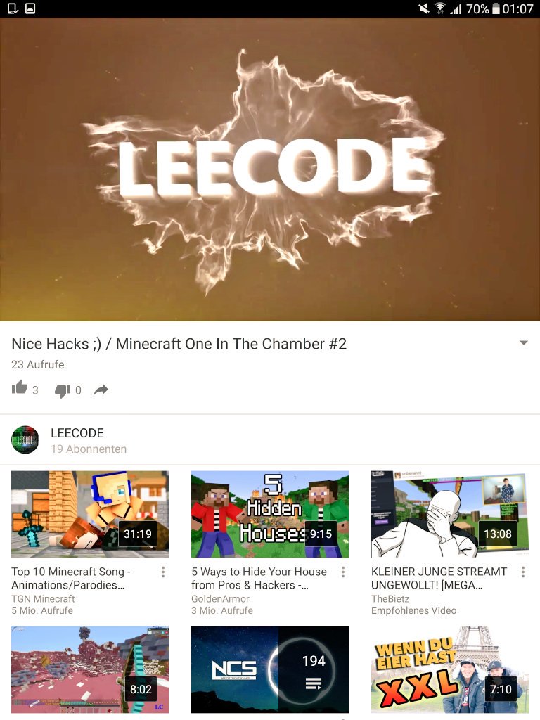 TheRealLEECODE's tweet image. Nice Hacks ;) / Minecraft One In The Chamber #2