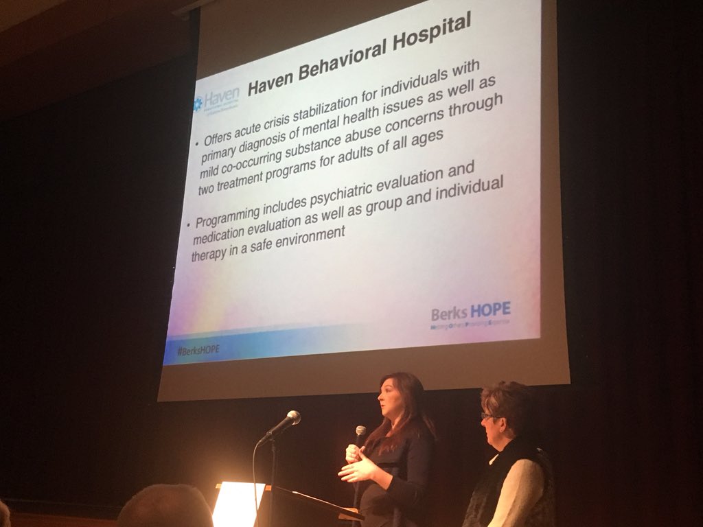 Haven Behavioral Hospital's Alicia Reeves discusses services available right in Berks County. #BerksHOPE