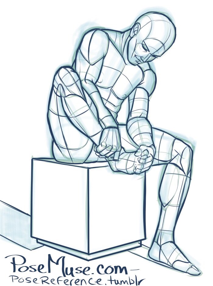 One of the poses available (free to use) from PoseMuse.com #posereference :  r/drawing