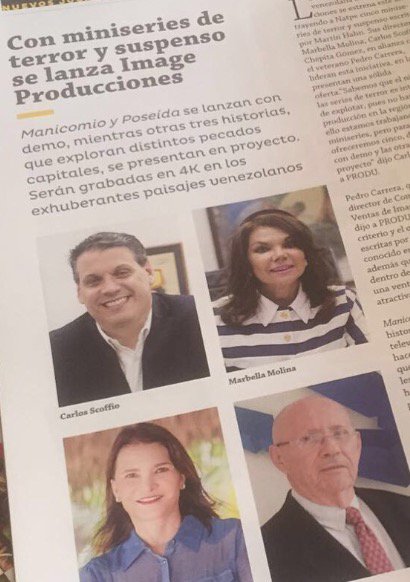 <a href="/ImageProduccion/">Image Producciones</a> en <a href="/natpe/">NATPE</a> #!Miami2016 #miniseries TV escritas por @matinhahn #production #talentoVzla @gladiadorccs