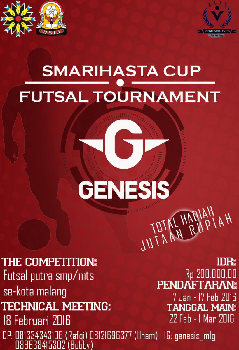 Genesissma8's tweet photo. Buruan daftar buat adik adik SMP sederajat di Malang Raya. #GGGB https://t.co/fbjrxKzK2u
