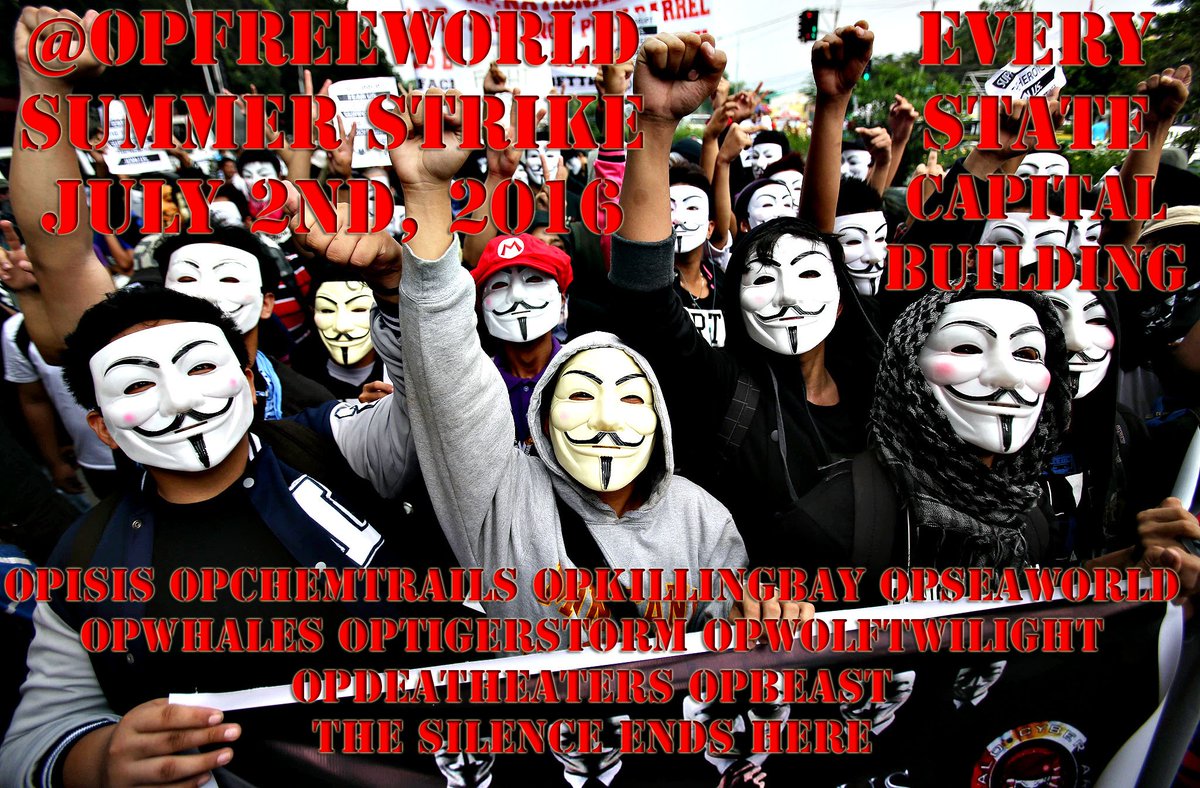 truthrefugee's tweet photo. Summer Heat 
Summer Strike
 @OpFreeWorld #OpFreeWorld #FreeSec #Anonymous https://t.co/63DrzFghCj