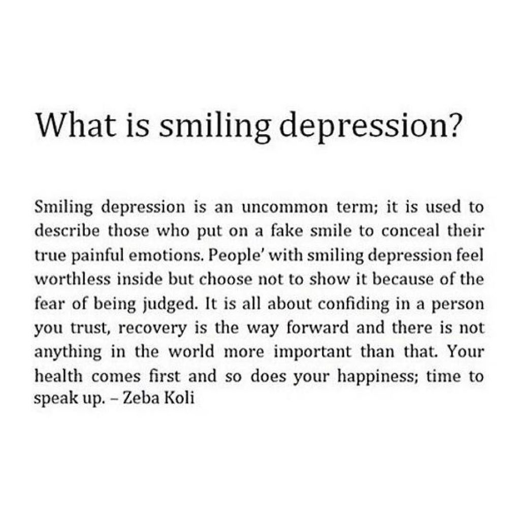 Smiling depression quote on Twitter