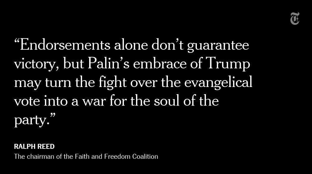 nytpolitics's tweet photo. “Palin’s brand among evangelicals is as gold as the faucets in Trump tower” --Ralph Reed https://t.co/AstvilEvdW https://t.co/1qXZWBy2ri