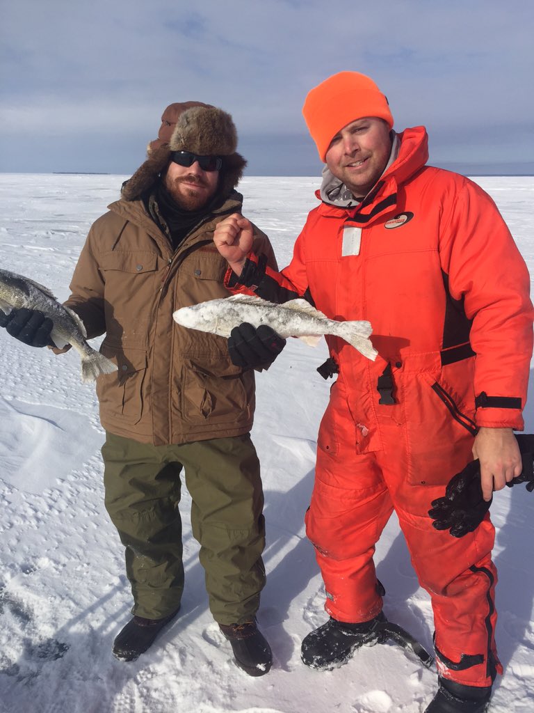 tonemeleca's tweet photo. Had a blast with @JimMiller_155 and @DanMiller185 #ufc #fighters filming #FishnFire #hardwater #bearcreekcottages https://t.co/KCkTdDAUAm