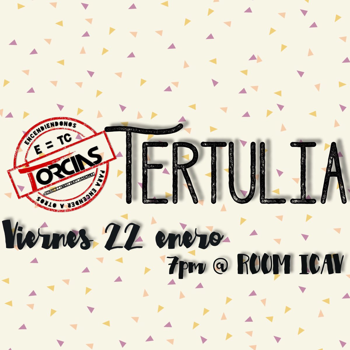 JovenesTORCIAS's tweet photo. Este viernes, primera tertulia del año...! 😁�... #TORCIASBootcamp #GloriaReinoPoder  https://t.co/8sJpghZAmu https://t.co/MefMLdqd8d