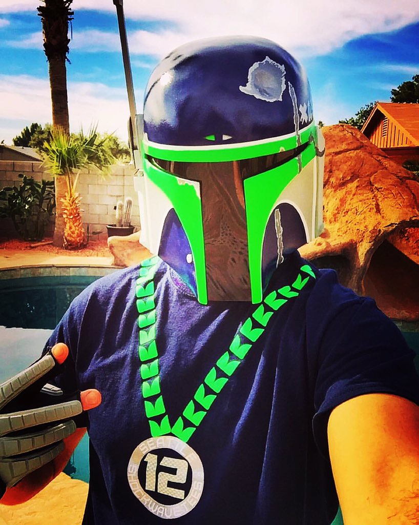 ShockWaveTees's tweet photo. #HawkChain tee goes hard with the #BobaFett #Seahawks helmet don't you think! #limited @ https://t.co/KBgStAWCAu https://t.co/C0MT2ZPHVr
