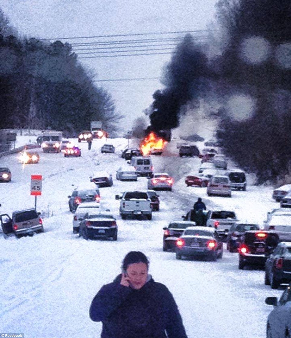 Gavinrotty's tweet photo. @CherokeeSchools Its a madhouse out here. My beaner truck can not drive in these conditions. Cancel school https://t.co/hhPNMQVtAN