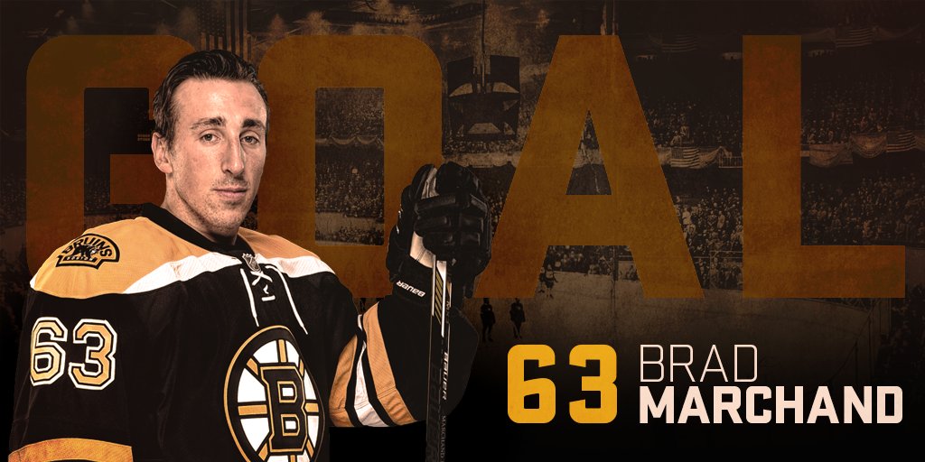 NHLBruins's tweet photo. 4-1 #NHLBruins  with 1:23 to go, thanks to an empty-netter from Marchand. https://t.co/vYAnDrmOKd