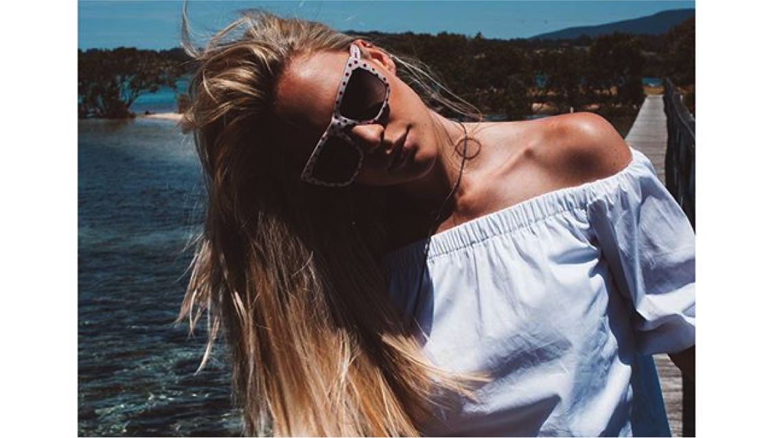 sunglasshutau's tweet photo. '@AllyMayCarey’s crisp whites have us going just a little bit dotty #ELECTRIFYSUMMER https://t.co/rS9Tkc63Kd https://t.co/1NUVzhvk6f