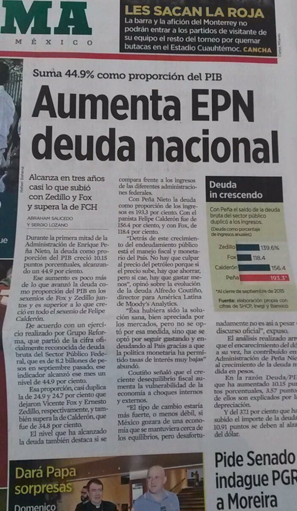 Felicidades #mexicanos más #DeudaNacional y aún le falta la mitad a este tipo @EPN