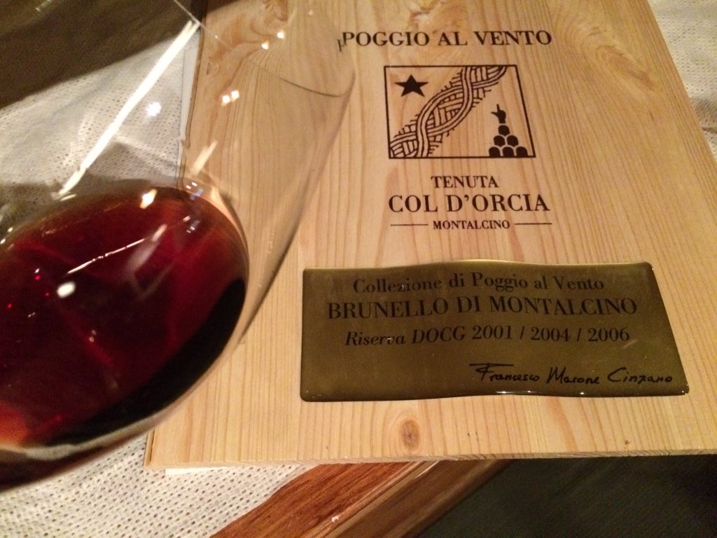 Wineradical's tweet photo. Vino divino. #Poggio Al Vento 2001 #cru @Coldorcia at #lenoteca #brunello https://t.co/paU6g4pYGc