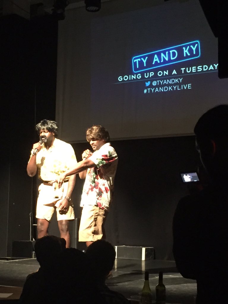 just_farzana's tweet photo. @TyandKy you guys were funnyyyyy. Well done fellas. Keep it up. (The first black comedy duo who are gay) 😅😅😅😂😂😂😂 https://t.co/AF23NXfLOC