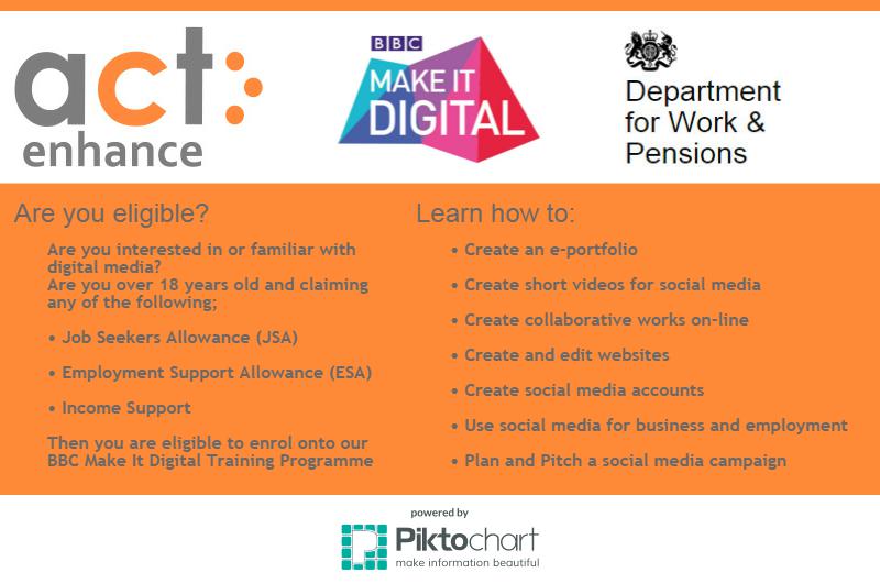 #makeitdigital #bbcmakeitdigital #actmakeitdigital #traineeship ACT Enhance in Swansea, starting 25th January