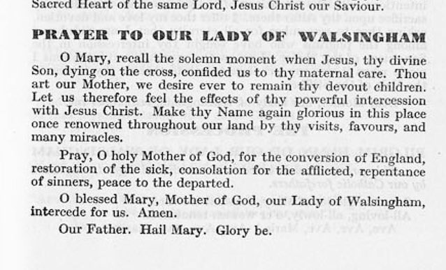 theFSAC's tweet image. From the Pilgrims Manual for the Shrine of Our Lady of Walsingham