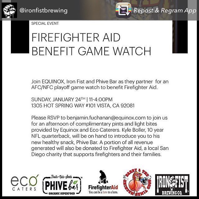 IndieBeerShow's tweet photo. Repost from @ironfistbrewing - #IronFistBeer #BarrioLogan #FireFighterAid #NFL #PhiveBar #β¦ https://t.co/lTPBNFewRI https://t.co/9nWsm4Txxi