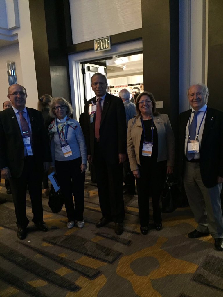 RotaryCaldes's tweet image. President #Ravindran i el governador i esposa del Districte 2203 &amp;amp; elected president D2201 #IA2016 #Rotary