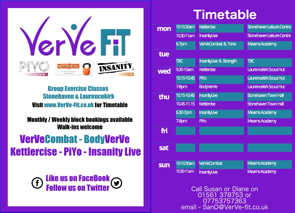 💜 #Kettlercise &amp; #Insanity 💙 #Stonehaven TownHall 10.15-10.45 &amp; 10.45-11.15 #workout #exercise #fitnessjunkie