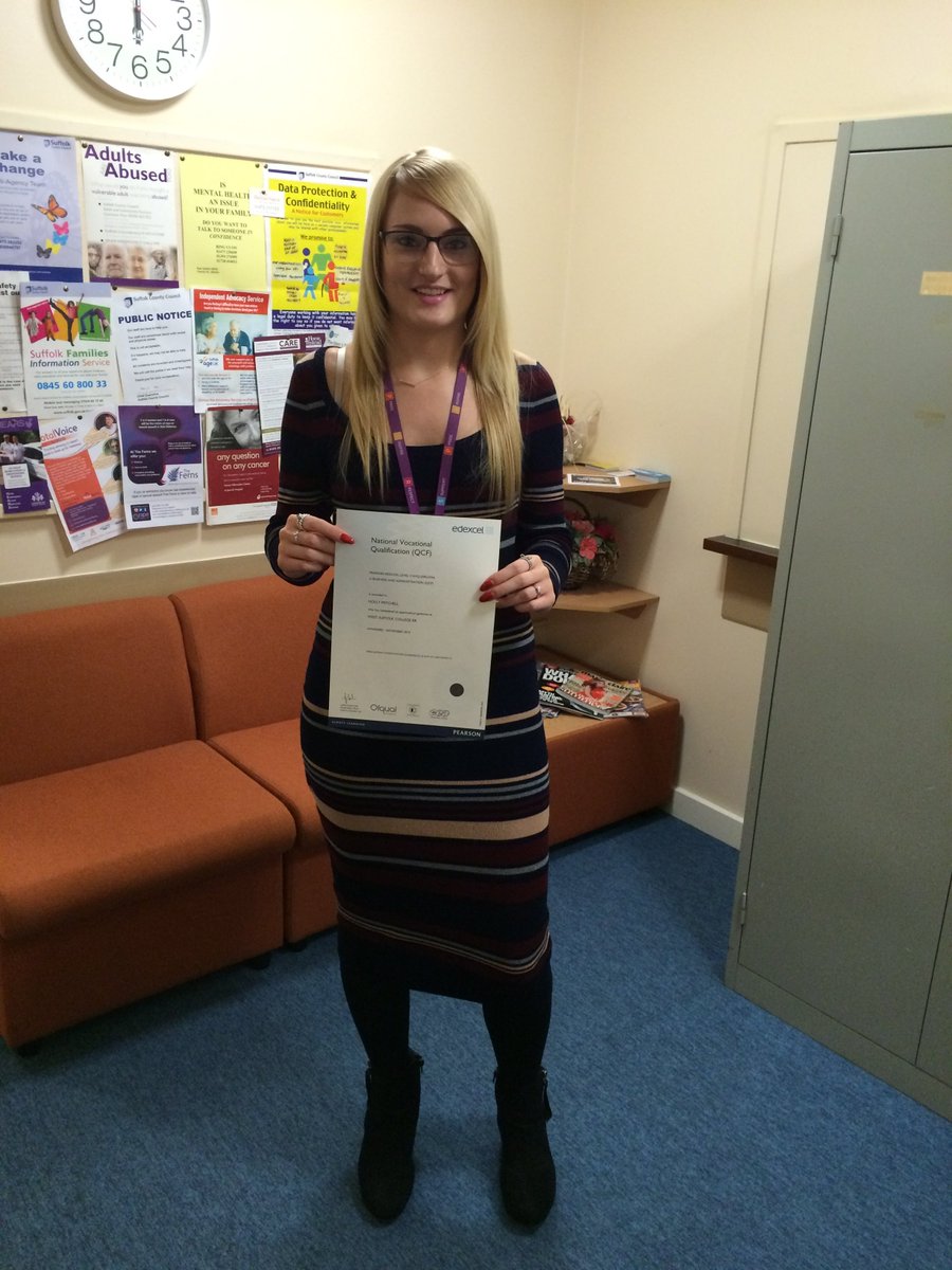 PeteSWSC's tweet image. Another success @WestSuffolk ! L3 Diploma in Business Administration!  Congratulations Holly! @suffolkcc