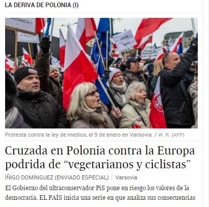 Cruzada en Polonia contra vegetarianos y ciclistas