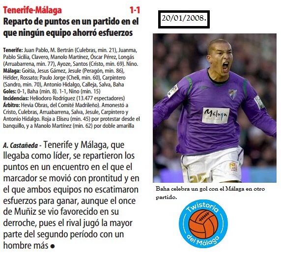 TwistoriadelMLG's tweet photo. El gol de @NabilBaha8 valió un punto en Tenerife, 20/01/2008 #TenerifeMalaga https://t.co/2g1TVzYB6L