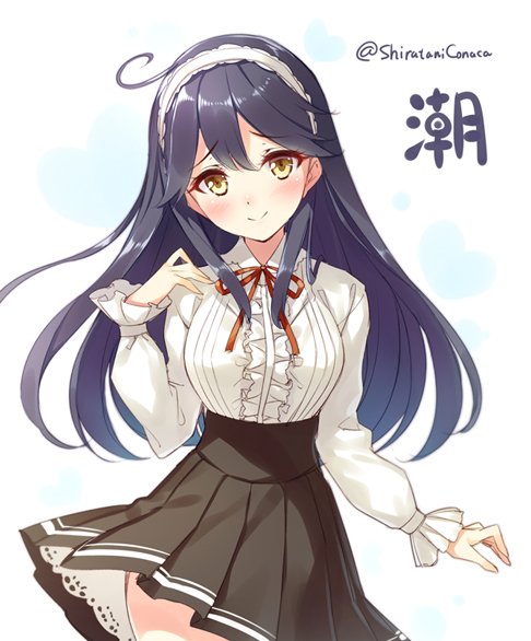 潮(艦これ) 「#潮
#艦これ版深夜の真剣お絵描き60分一本勝負
#艦これ版真剣お絵描き60分一」|白谷こなかのイラスト