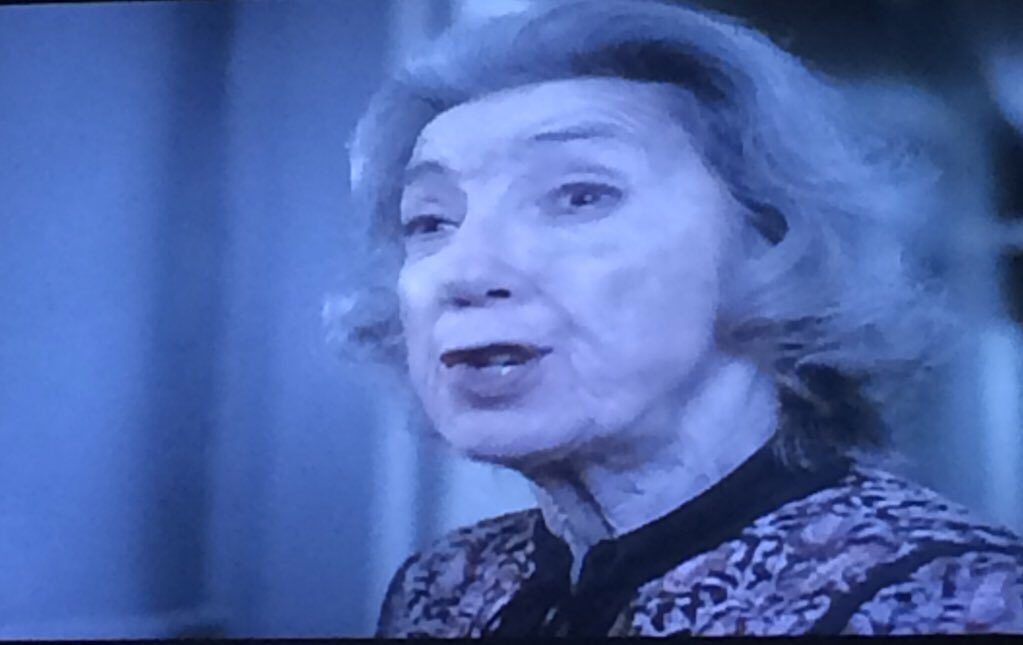 It's weird hearing her yell about ghosts instead of marble rye... #TheXFiles #francesbay