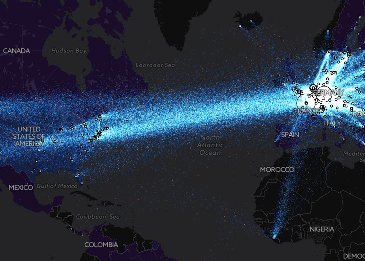See a visualization of Tor’s anonymous data flowing around the world: slate.me/1Nj6Y81