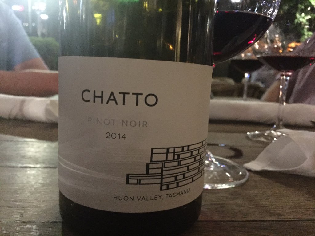 Great #Pinot #tassie #pinot dinner #coolclimate  <a href="/jimchatto/">Chatto</a>