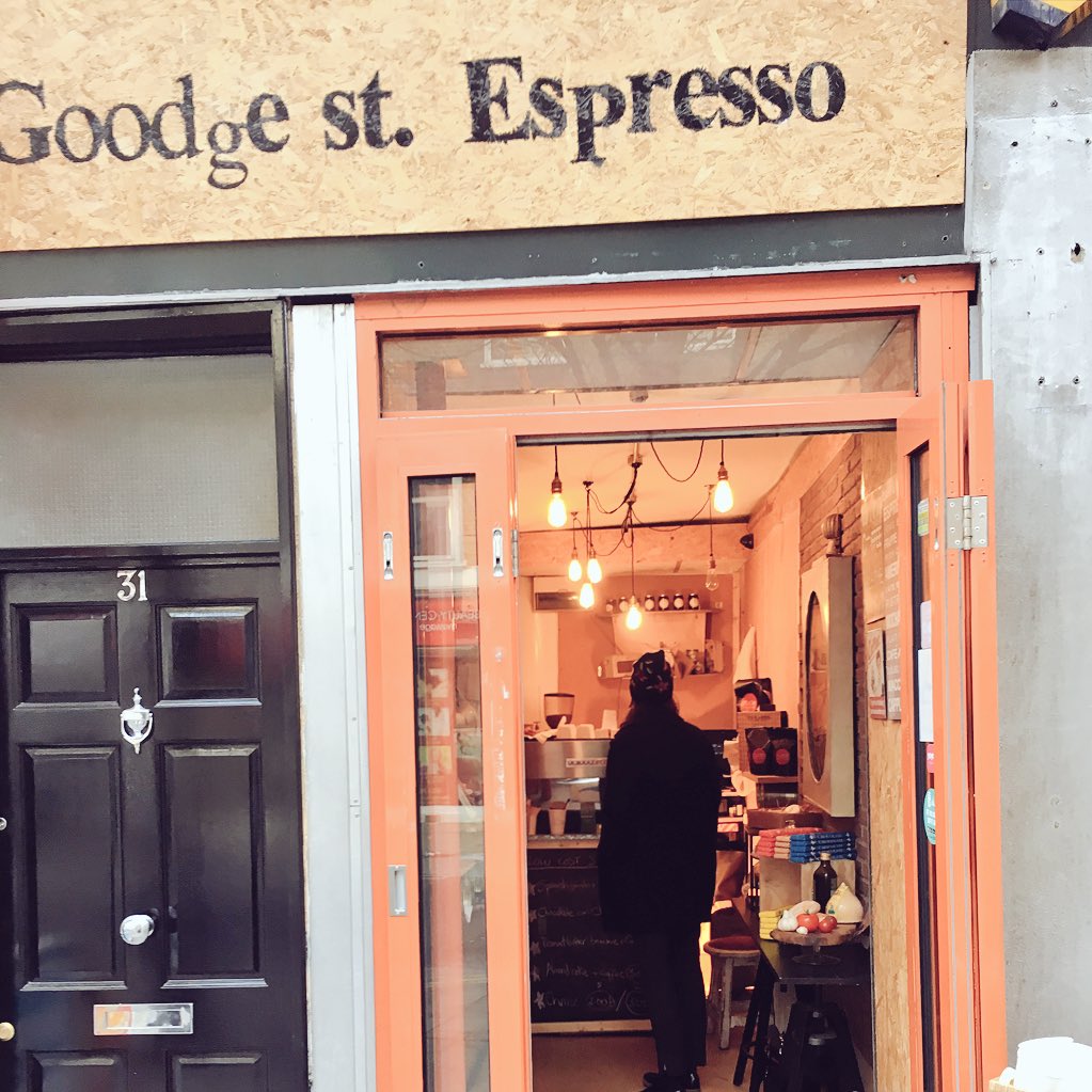 dadederk's tweet photo. Delicious Spanish hot chocolate and awesome @NudeEspresso coffee at @GoodgestEspress #coffeeShop #coffee #coffeeLove https://t.co/5Xg0haItMc