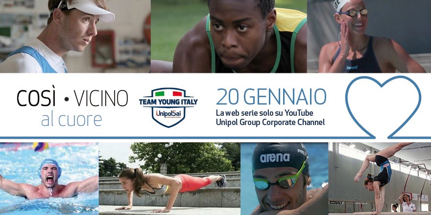 Chi c'è #CosìVicino al cuore degli atleti #TeamYoungItalyUnipolSai?Guarda la nuova puntata ! bit.ly/1HT9SVg