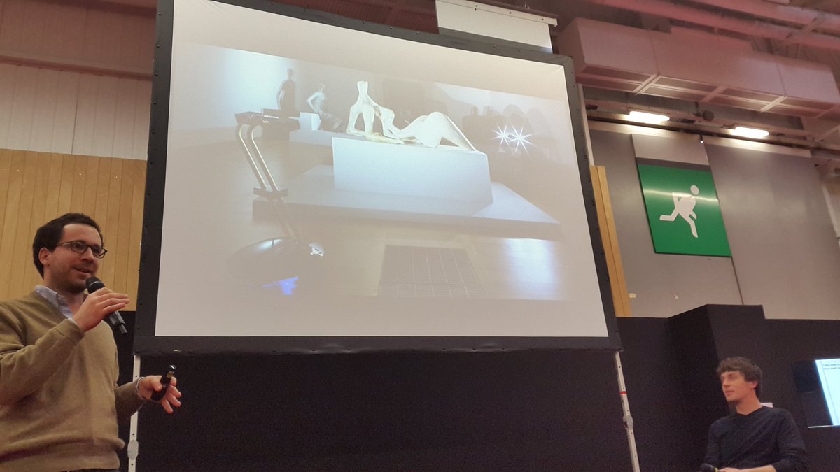 peinadormarta's tweet photo. Tomaso Lanza introduces @theworkers for @tate modern @afterdarkrobots project in 2014 @TonyGuillan #museumco https://t.co/pmxkUIa3rg