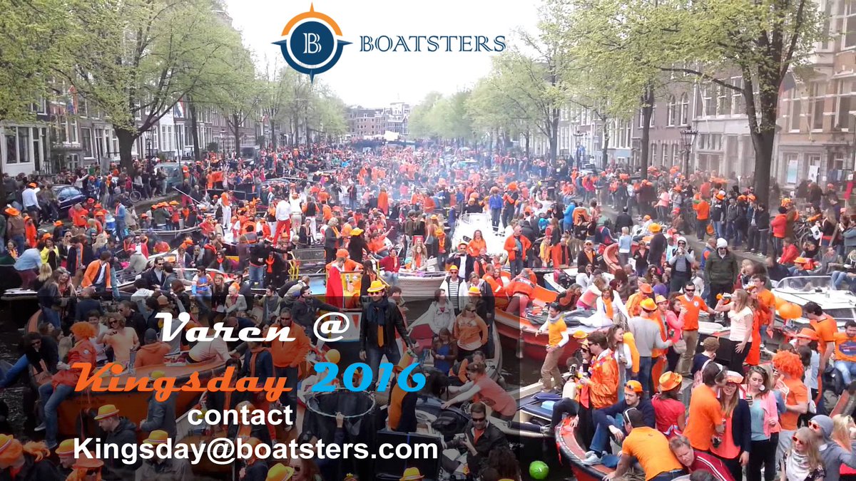 Koningsdag 2016 is dichterbij dan je denkt! Huur optijd een partyboat bij kingsday@Boatsters #boatsters #kingsday