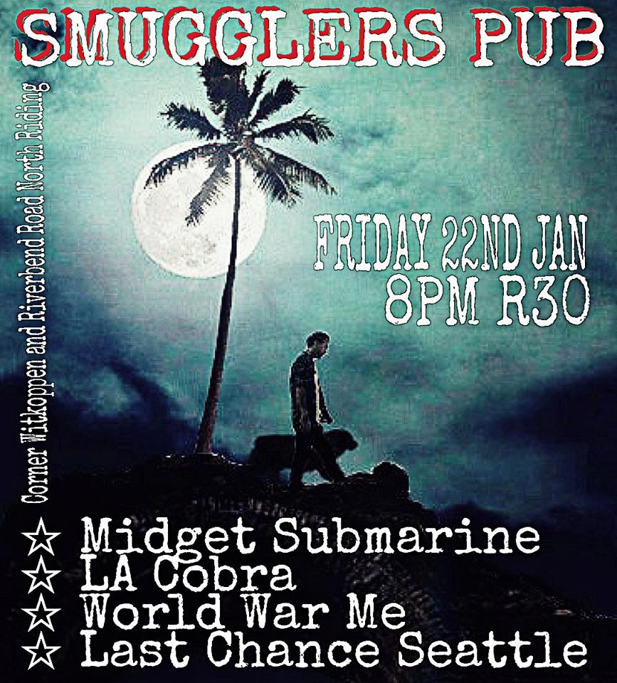 SmugglerspubJHB's tweet photo. 4 VERY GOOD SA BANDS ON STAGE ON FRI 22ND.GOING TO BE HECTIC.LOTS OF SPECIALS TO HELP THIS TIME OF YR. https://t.co/pp11gnk4Gb