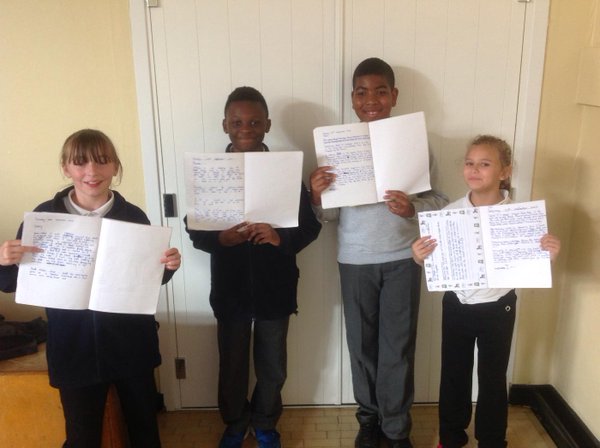 HeyPobble's tweet photo. The Year 5 students of @HOCS_KS2 turned out some very impressive #writing on their #Pobble Day yesterday! https://t.co/XlLzmhlNGx