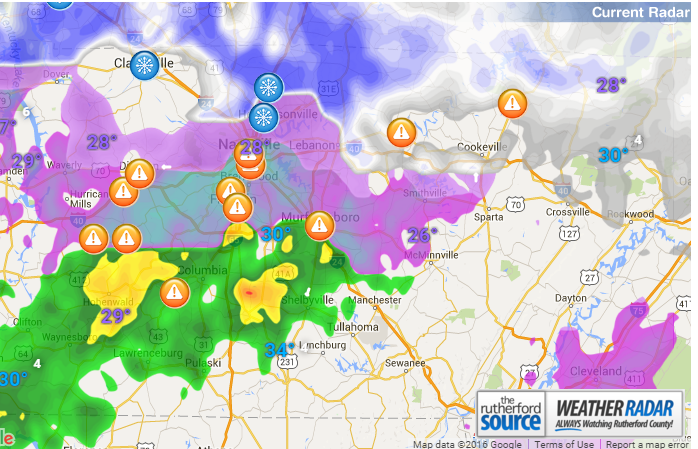 RutherfordWx's tweet photo. TRAFFIC/WEATHER: If you can stay home do so. Road conditions are worsening. https://t.co/Uw80F8mo0A https://t.co/mEbExndeNe
