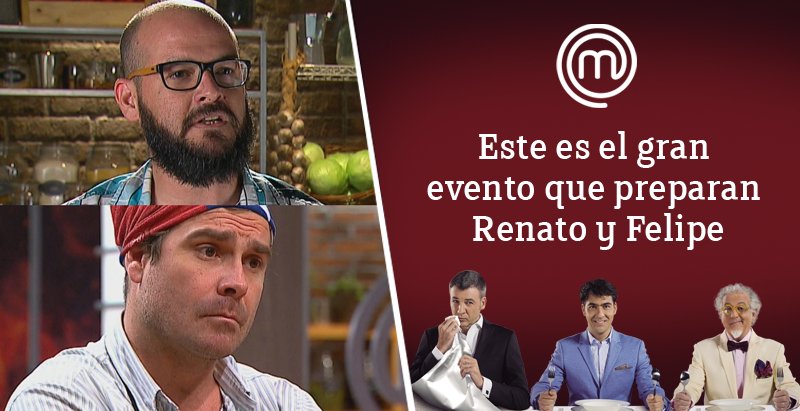 .@mcfelipet_13 y <a href="/mcrenato_13/">Renato Del Valle</a> preparan evento gastronómico. Entérate > bit.ly/1PER6i8 #MasterChefChile2