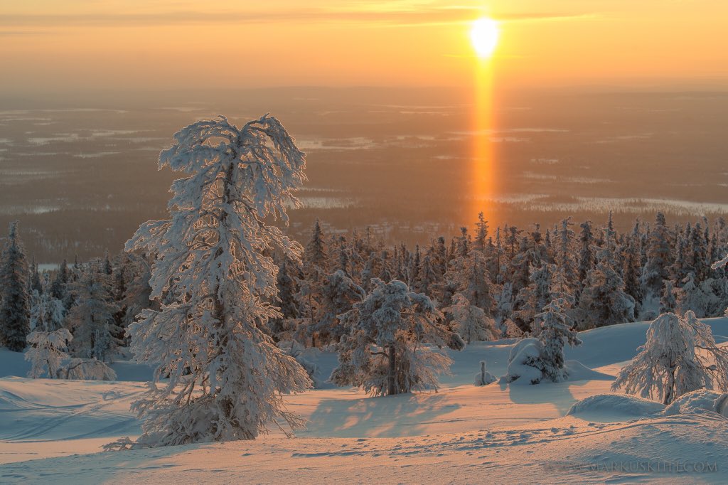 Kiili's tweet image. Cold day sun #yllas #ylläs #winter #Finland