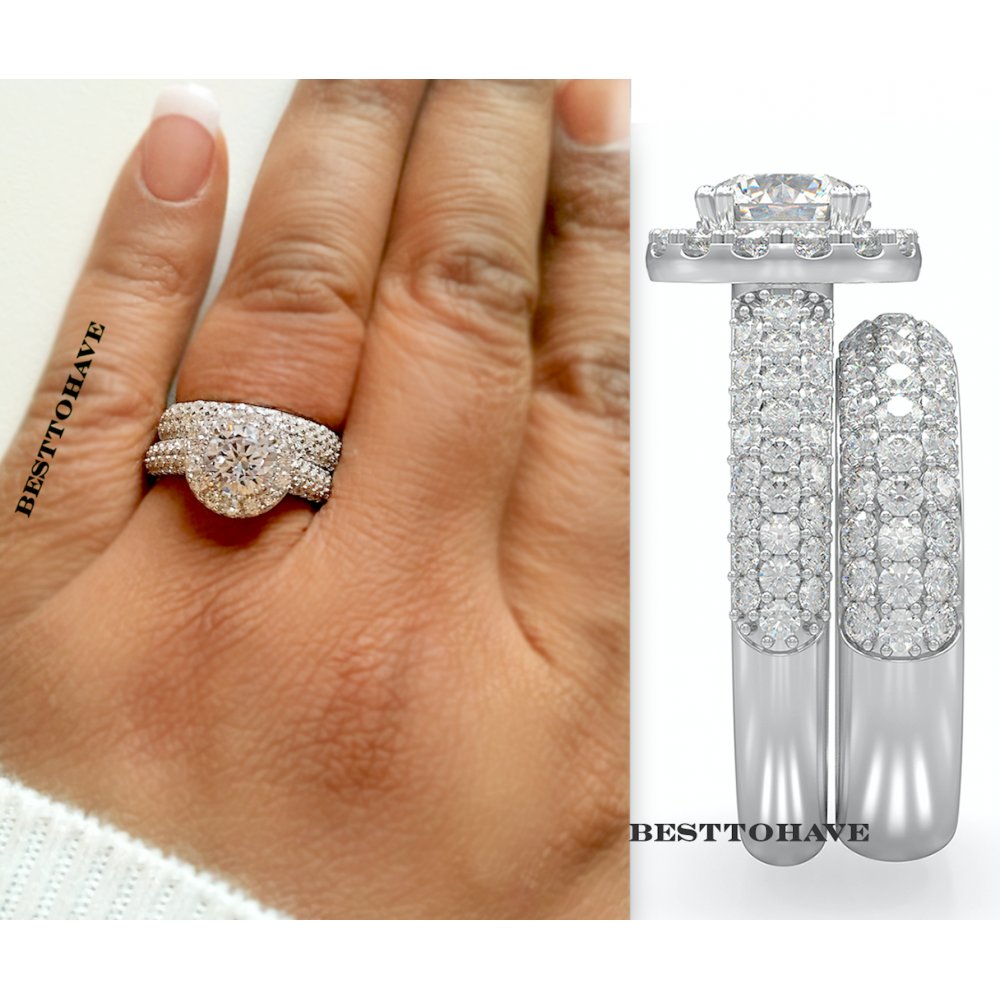 besttohave's tweet image. This weeks #midweekpick is this stunningly awesome Halo Design 2 piece Affordable Luxury Ring Set! #jewellery