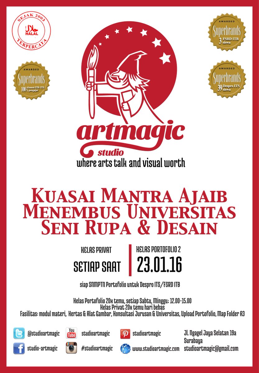 studioartmagic's tweet photo. Kuasai mantra ajaib tembus PTN desain dr jalur SNMPTN portofolio senirupa dgn ikut kls Porto intensif. Daftar skrg!! https://t.co/oyzGDli6uH